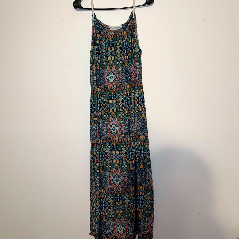 Multi colored printed dress.